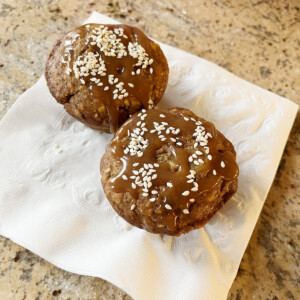 date & tahini muffins