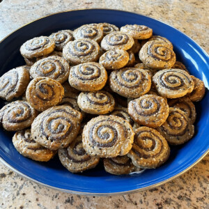 ma'routa - date-swirled pastries